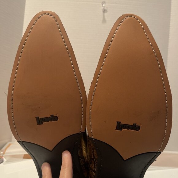 NWT Laredo Western Boots Men 16EW Cowboy Monty Faux Snake Golden‎ Copper 68068 - Picture 12 of 16